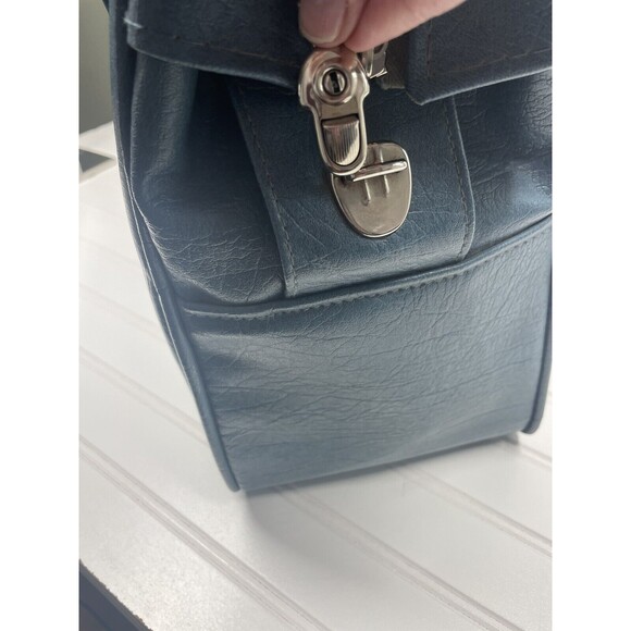 Vtg Samsonite Luggage Weekender Hand Bag Royal Traveler Medalist Blue - Picture 6 of 11
